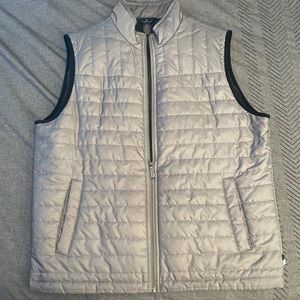 Brooks Brothers Down Vest Grey Sz Large EUC